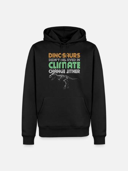 Dino Triceratops Dinosaur Steinzei - Men’s Premium Organic Hoodie - black