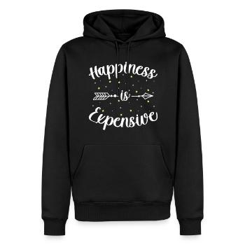 Happy Happiness Énergie de vie - Sweat à capuche Premium bio Homme - noir - Devant - Nico (187cm)