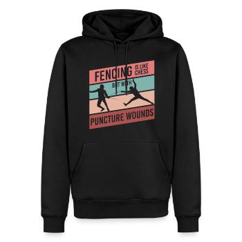 Sport Duel Fighter Sports Escrime - Sweat à capuche Premium bio Homme - noir - Devant - Nico (187cm)