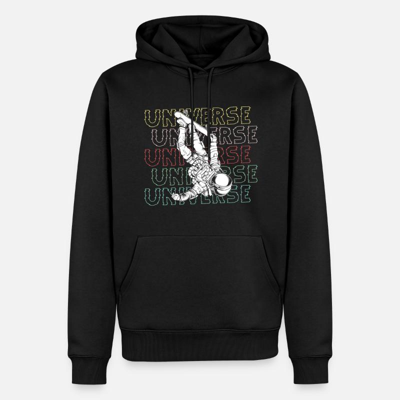 Espace Lune Mars - Sweat à capuche Premium bio Homme - noir
