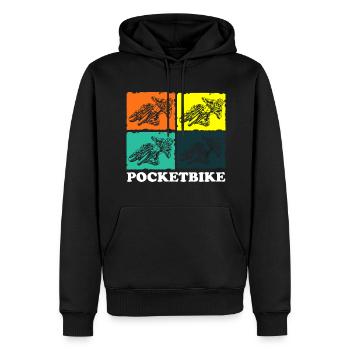 motocross cool motocycliste boue - Sweat à capuche Premium bio Homme - noir - Devant - Nico (187cm)