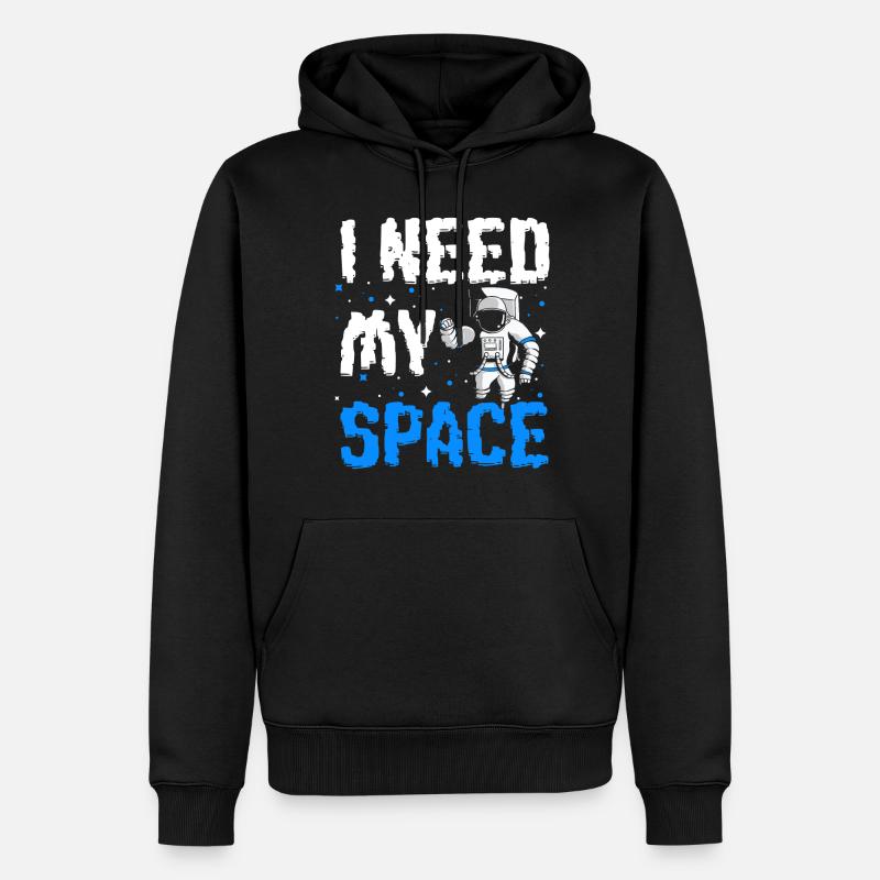Fusée Star du logo spatial - Sweat à capuche Premium bio Homme - noir