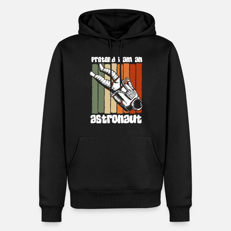Weltall Logo Raumfahrtschiff Spaceman - Männer Premium Bio Hoodie - Schwarz
