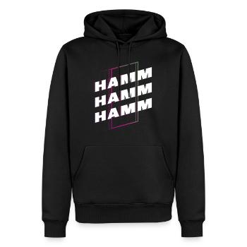 Hamm Deutschland Stadt Schrift Skyline Heimat - Männer Premium Bio Hoodie - Schwarz - Vorne - Nico (187cm)