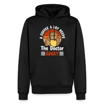 Kaffeeliebhaber Morgen Espresso Kaffeekanne - Männer Premium Bio Hoodie - Schwarz - Vorne - Nico (187cm)