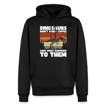 Coffee Mug Espresso Breakfast - Men’s Premium Organic Hoodie - black - Front - Nico (187cm)