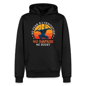 Krieger Kendo Japan - Männer Premium Bio Hoodie - Schwarz - Vorne - Nico (187cm)