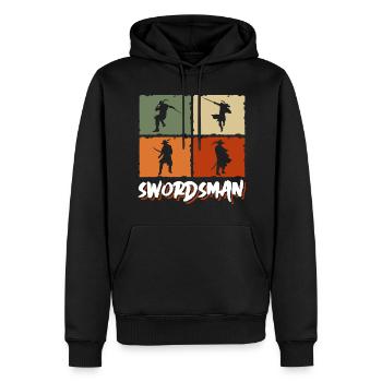 Schwert Kampf - Männer Premium Bio Hoodie - Schwarz - Vorne - Nico (187cm)