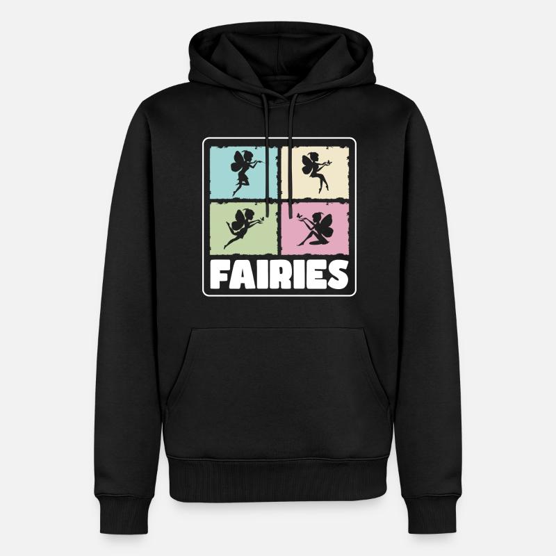 Fee Schwester Feen - Männer Premium Bio Hoodie - Schwarz