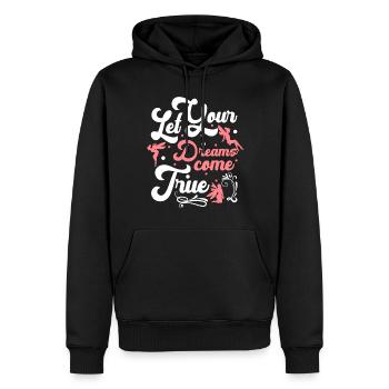 Fée Fée Fleur Magique - Sweat à capuche Premium bio Homme - noir - Devant - Nico (187cm)
