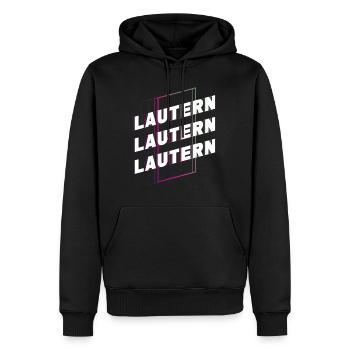 Kaiserslautern Allemagne City Font Skyline - Sweat à capuche Premium bio Homme - noir - Devant - Nico (187cm)
