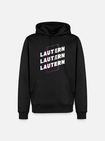 Kaiserslautern Germany City Font Skyline - Men’s Premium Organic Hoodie - black