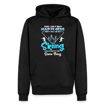 Skifahren Schnee Hobby - Männer Premium Bio Hoodie - Schwarz - Vorne - Nico (187cm)