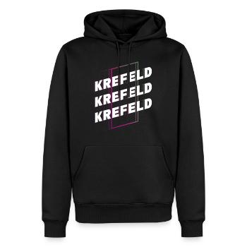 Krefeld Allemagne City Font Skyline Accueil - Sweat à capuche Premium bio Homme - noir - Devant - Nico (187cm)