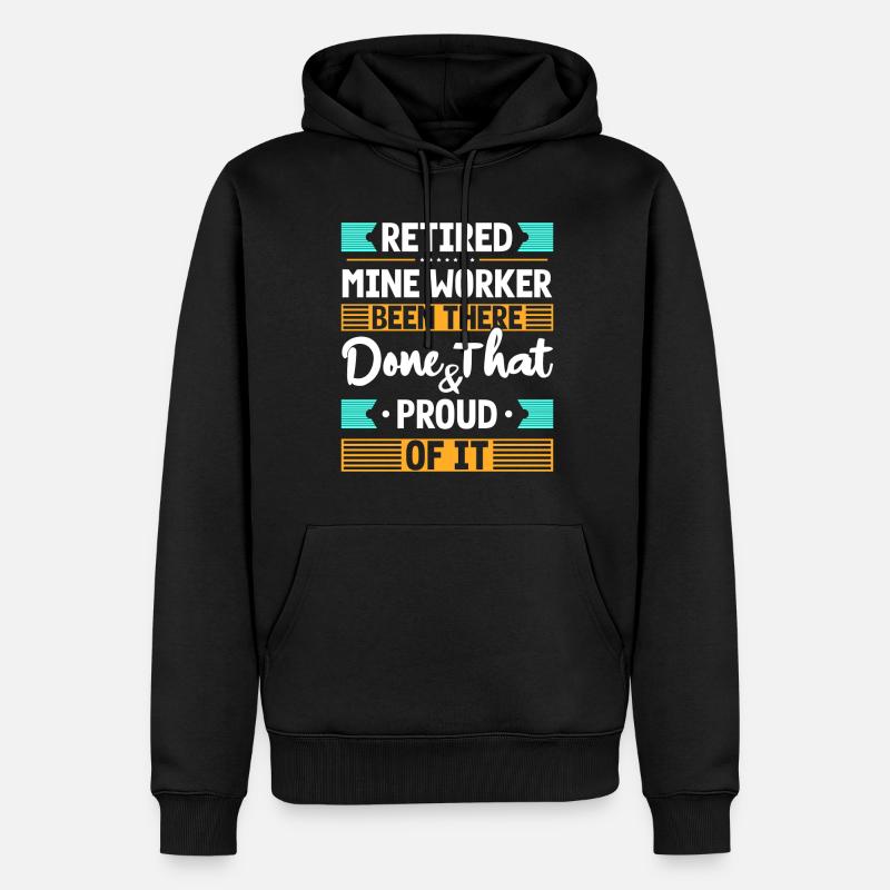 Mineur Occupation Exploitation minière - Sweat à capuche Premium bio Homme - noir