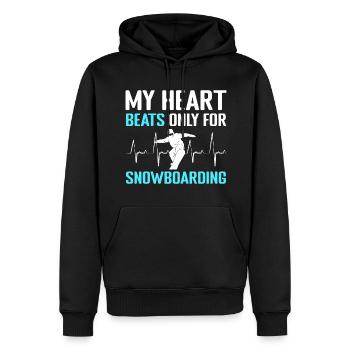 Snowboard Extremsport Boarder - Männer Premium Bio Hoodie - Schwarz - Vorne - Nico (187cm)