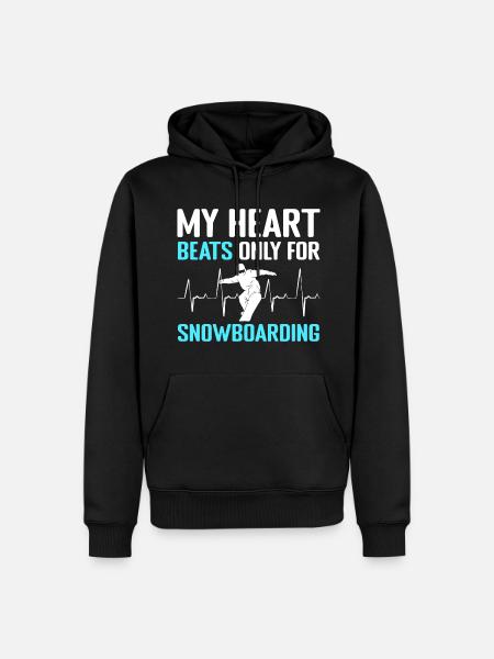 Snowboard Extremsport Boarder - Männer Premium Bio Hoodie - Schwarz