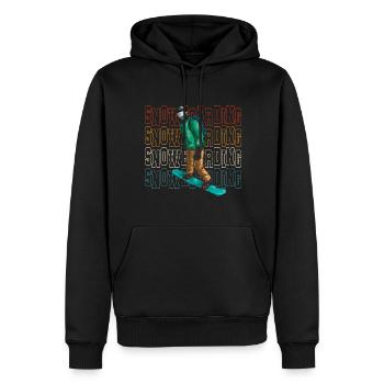Snowboarding Ski - Männer Premium Bio Hoodie - Schwarz - Vorne - Nico (187cm)