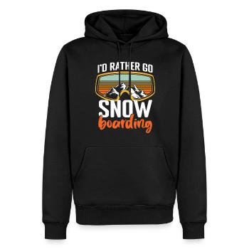 Snowboard Hobby Snow - Männer Premium Bio Hoodie - Schwarz - Vorne - Nico (187cm)