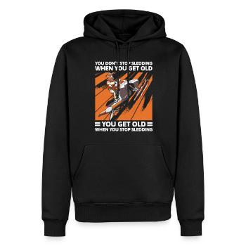 Sports Neige Sports Piste d’hiver - Sweat à capuche Premium bio Homme - noir - Devant - Nico (187cm)