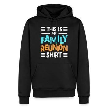 Cher membre de la famille à la maison - Sweat à capuche Premium bio Homme - noir - Devant - Nico (187cm)