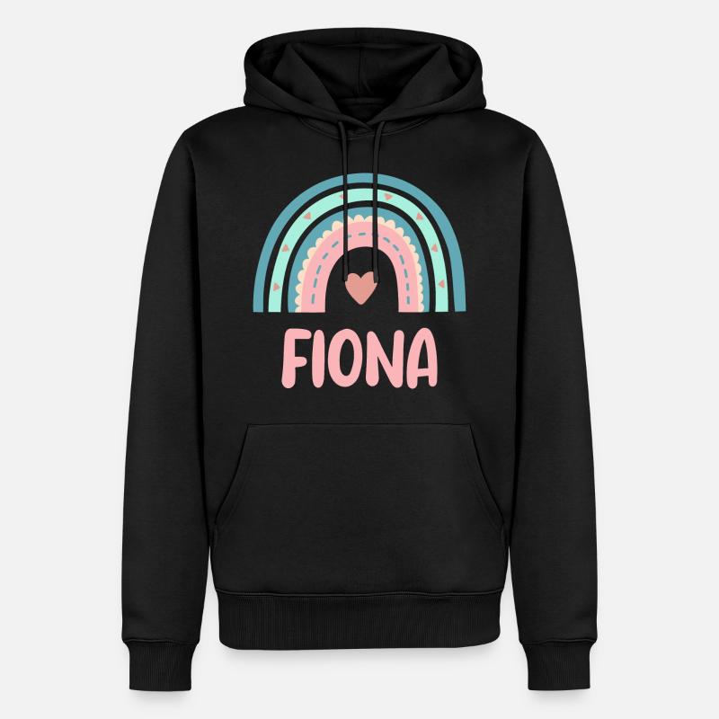 Fiona Name Regenbogen Baby - Männer Premium Bio Hoodie - Schwarz