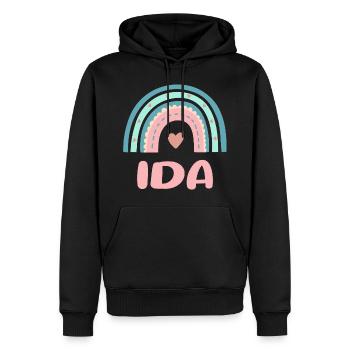 Ida Name Regenbogen Baby - Männer Premium Bio Hoodie - Schwarz - Vorne - Nico (187cm)