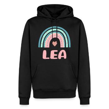 Lea Name Rainbow Baby - Men’s Premium Organic Hoodie - black - Front - Nico (187cm)