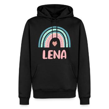 Lena Nom Rainbow Baby - Sweat à capuche Premium bio Homme - noir - Devant - Nico (187cm)