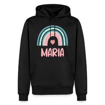 Maria Name Regenbogen Baby - Männer Premium Bio Hoodie - Schwarz - Vorne - Nico (187cm)