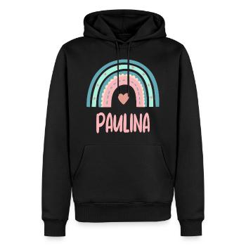 Paulina Name Regenbogen Baby - Männer Premium Bio Hoodie - Schwarz - Vorne - Nico (187cm)