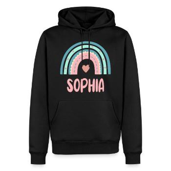 Sophia Nom Rainbow Baby - Sweat à capuche Premium bio Homme - noir - Devant - Nico (187cm)
