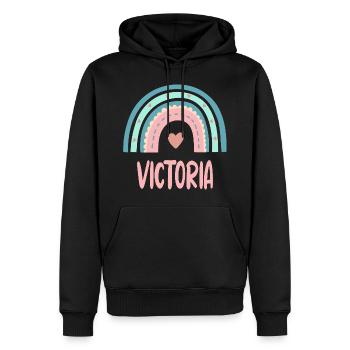 Victoria Nom Rainbow Baby - Sweat à capuche Premium bio Homme - noir - Devant - Nico (187cm)