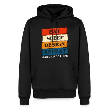 Architekt Gebäude Hausbau - Männer Premium Bio Hoodie - Schwarz - Vorne - Nico (187cm)