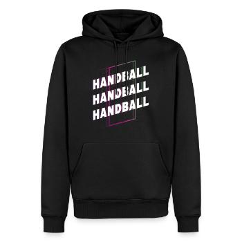 Handball Handball Player Handball Player Vintage Retro - Sweat à capuche Premium bio Homme - noir - Devant - Nico (187cm)