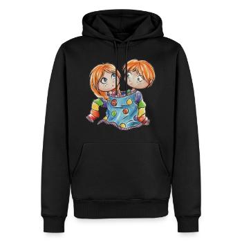 Sternzeichen: Zwillinge - Männer Premium Bio Hoodie - Schwarz - Vorne - Nico (187cm)