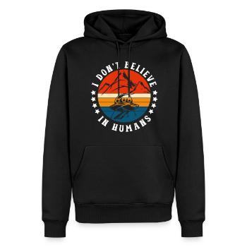 Außerirdischer Lustig Außerirdisch - Männer Premium Bio Hoodie - Schwarz - Vorne - Nico (187cm)
