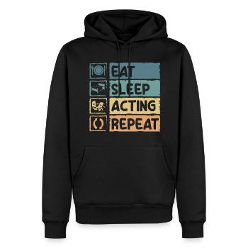 Actor Rehearsal Comedy Opera - Men’s Premium Organic Hoodie - black - Front - Nico (187cm)