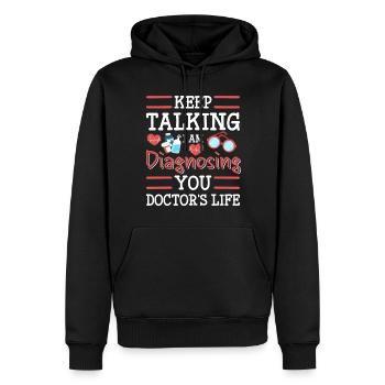 Médecins hospitaliers - Sweat à capuche Premium bio Homme - noir - Devant - Nico (187cm)
