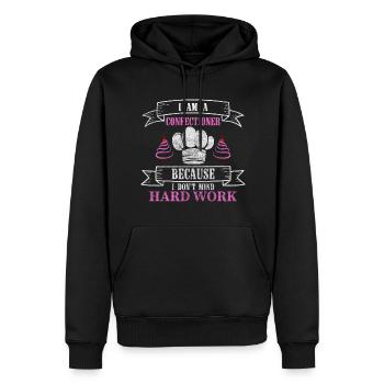 Chef pâtissier Baker Muffin - Sweat à capuche Premium bio Homme - noir - Devant - Nico (187cm)
