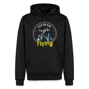 Flugzeug Flugplatz Flugsport Segelflieger - Männer Premium Bio Hoodie - Schwarz - Vorne - Nico (187cm)