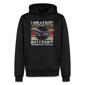 Fliegen Flugplatz Jet - Männer Premium Bio Hoodie - Schwarz - Vorne - Nico (187cm)