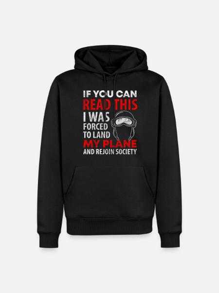 Flugzeug Flieger Luftfahrt Flugplatz - Männer Premium Bio Hoodie - Schwarz