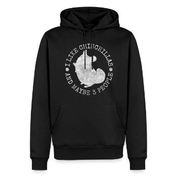 Rongeur de compagnie - Sweat à capuche Premium bio Homme - noir - Devant - Nico (187cm)