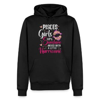 Fische Februar Aberglaube - Männer Premium Bio Hoodie - Schwarz - Vorne - Nico (187cm)