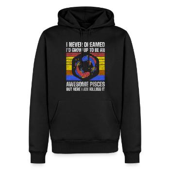 Fische Neptun Geburtsmonat Planet - Männer Premium Bio Hoodie - Schwarz - Vorne - Nico (187cm)
