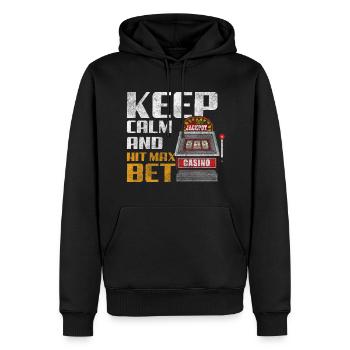 Kasino Automat Spiele Casino - Männer Premium Bio Hoodie - Schwarz - Vorne - Nico (187cm)