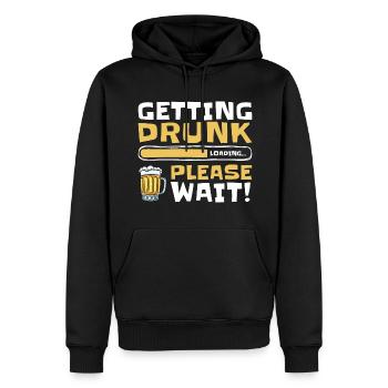 Buveurs de bière Ivrognes Humour Plaisir de boire - Sweat à capuche Premium bio Homme - noir - Devant - Nico (187cm)