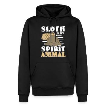 Paresseux traînant des paresseux mignons - Sweat à capuche Premium bio Homme - noir - Devant - Nico (187cm)