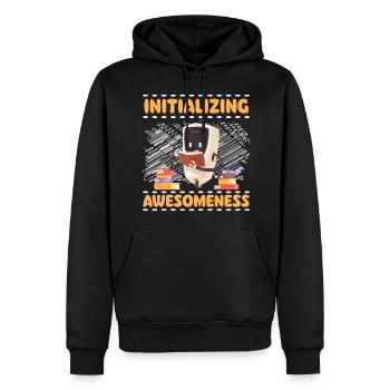Maschine Mechanik Kampfroboter - Männer Premium Bio Hoodie - Schwarz - Vorne - Nico (187cm)